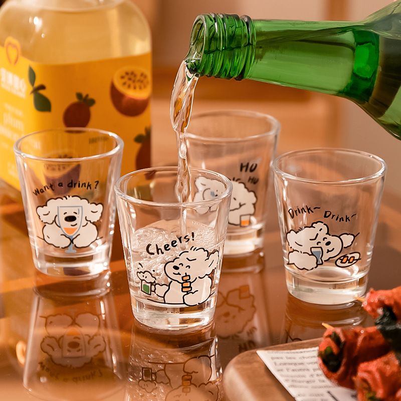 Set Ly Cún Xù Trắng