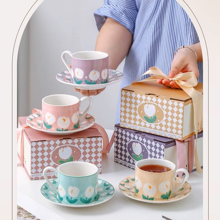 Set Tách Hồng Hoa Tulip