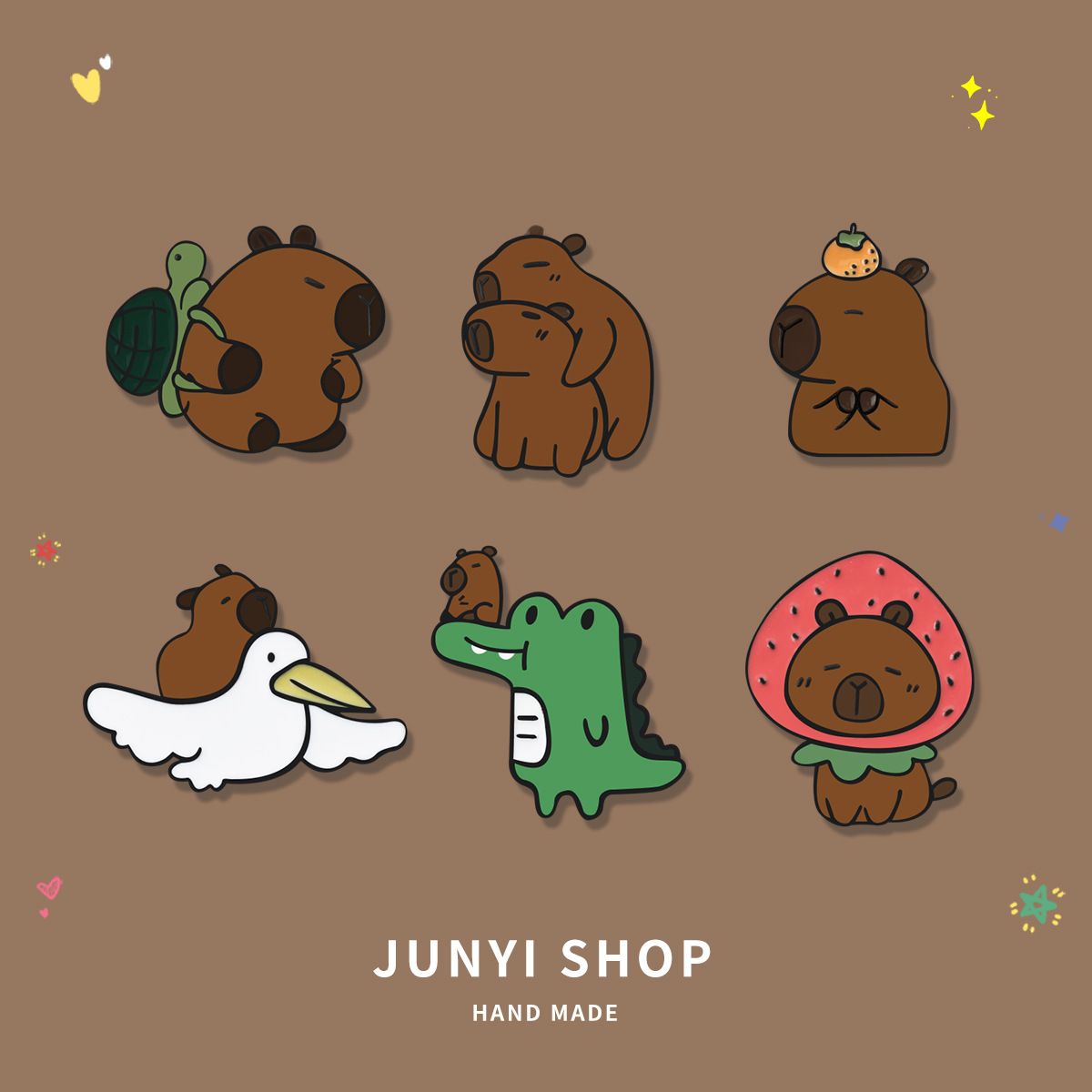 Pin Cài Capybara