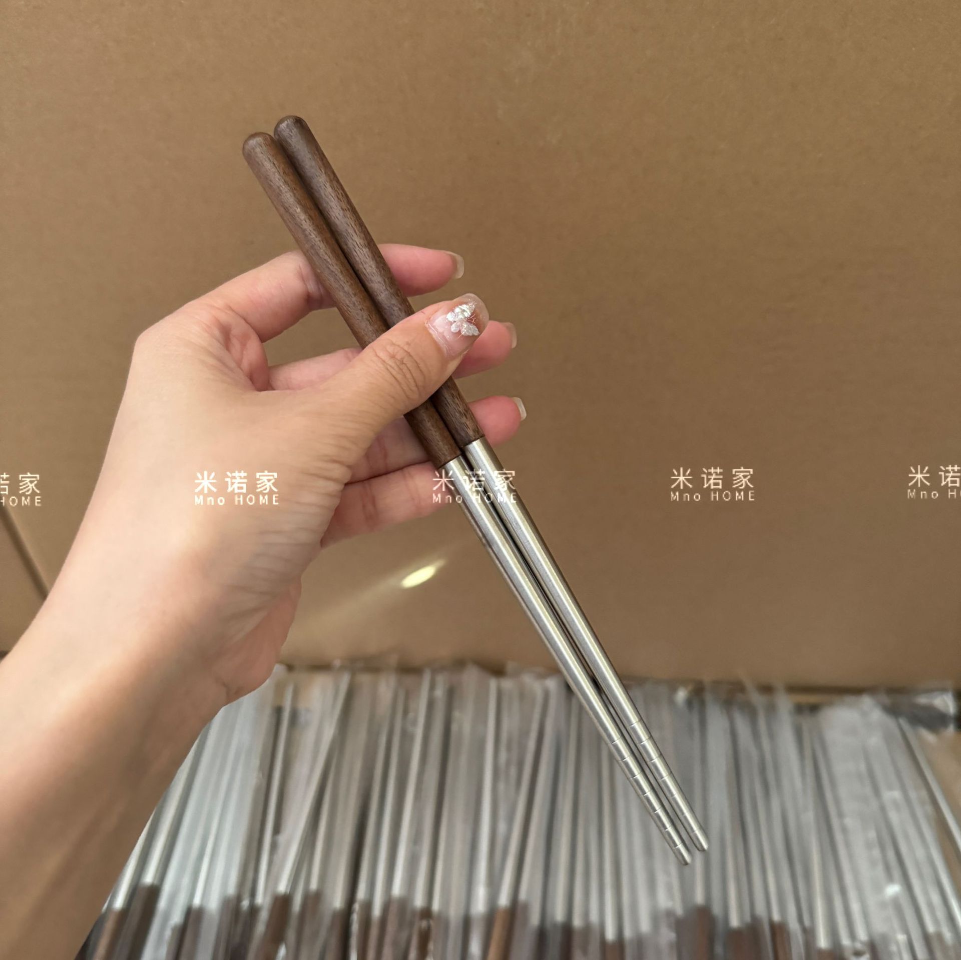 Đũa Gỗ Inox Chống Trơn