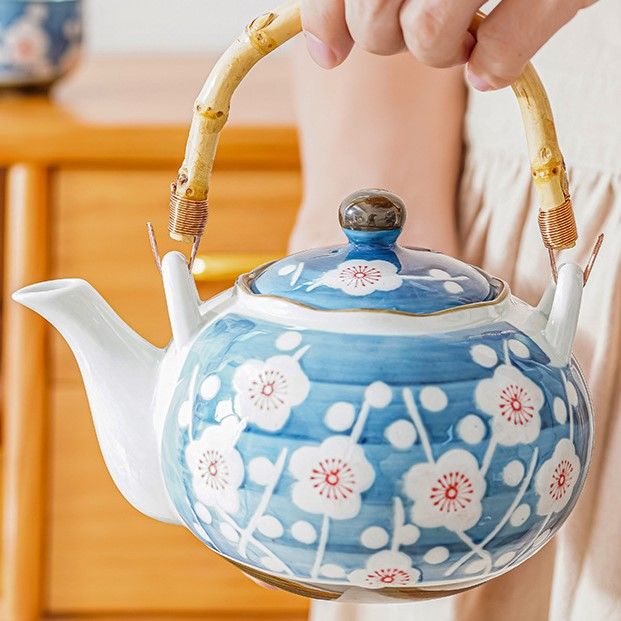 Bộ Trà Gốm Xanh Mai Trắng
