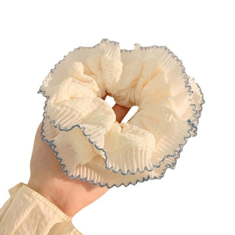 Dây Buộc Tóc Fluffy Viền Xanh Đỏ