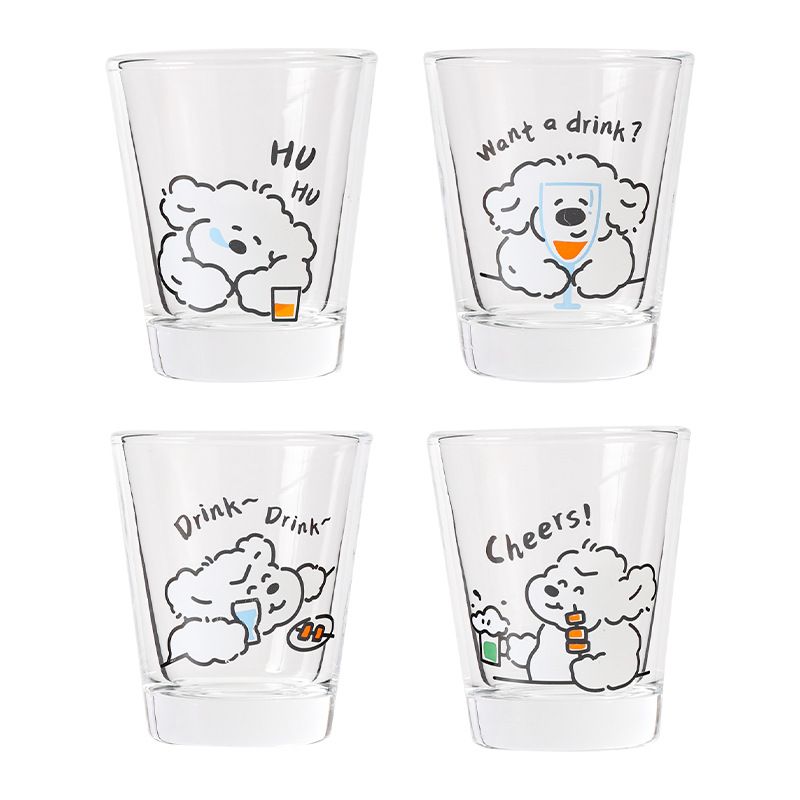 Set Ly Cún Xù Trắng