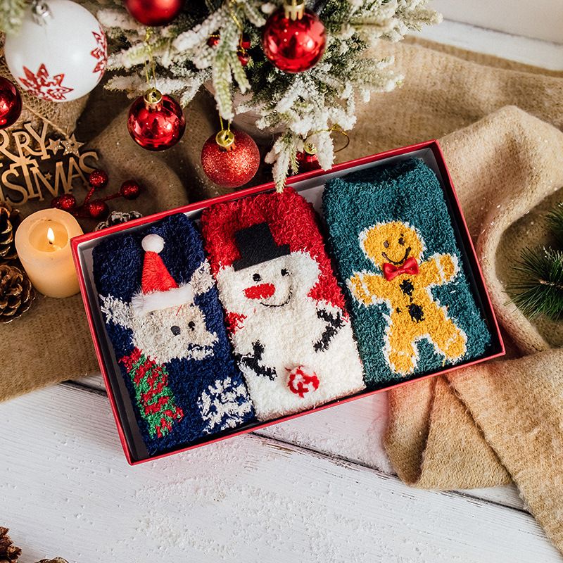 Set 3 Tất Nhung San Hô Christmas