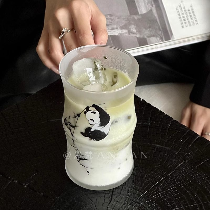 Cốc Panda Thủy Tinh Mờ