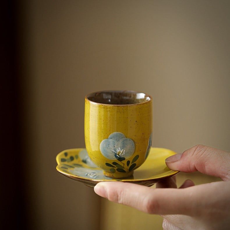 Set Tách Hoa Trà Vẽ Tay