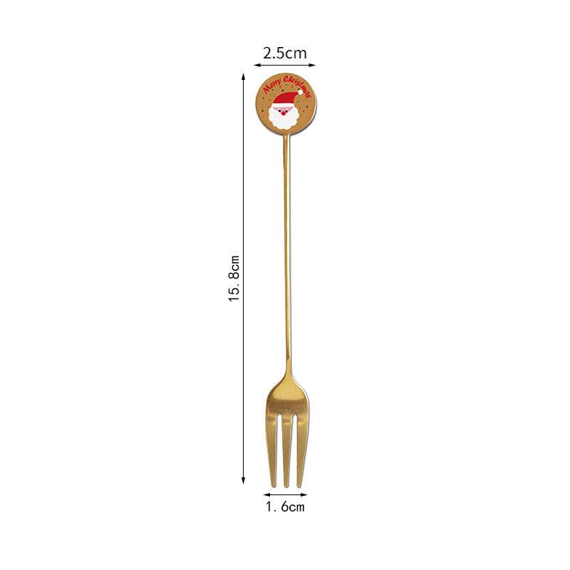 Thìa,Dĩa Giáng Sinh Gold Tròn