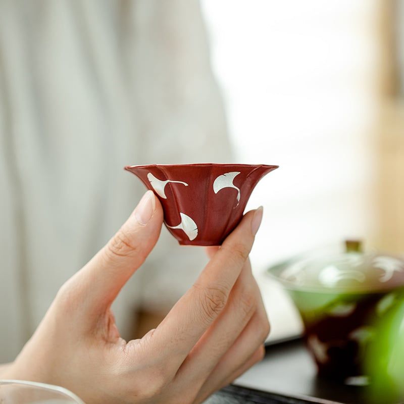 Tách Trà Lá Rẻ Quạt