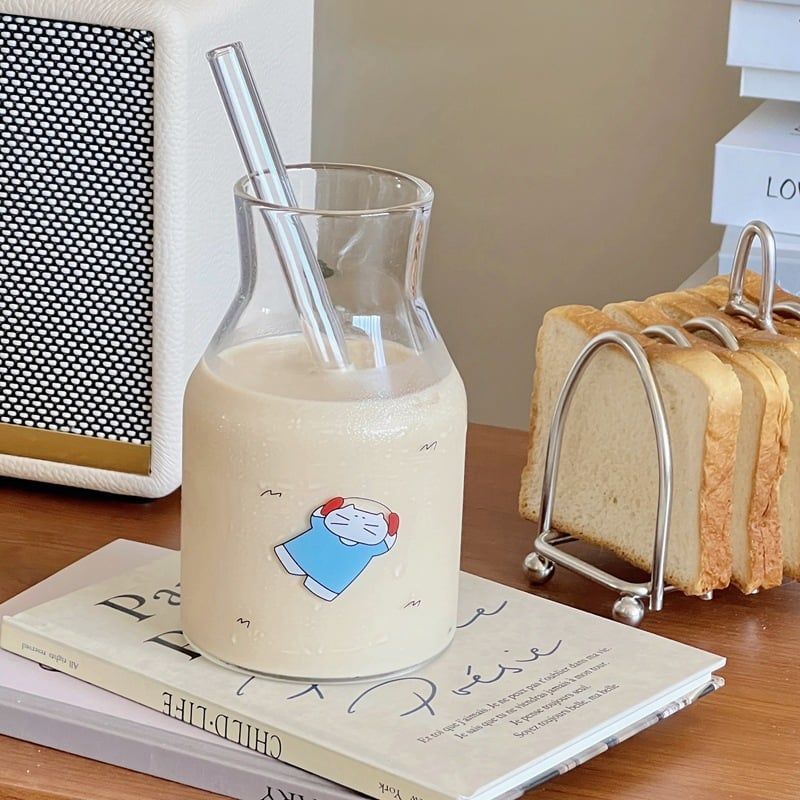 Bình Thủy Tinh Mèo Lười