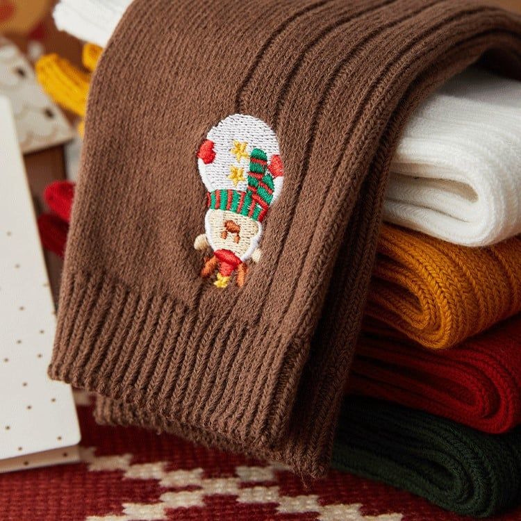 Set 4 Tất Len Xmas Kèm Thiệp