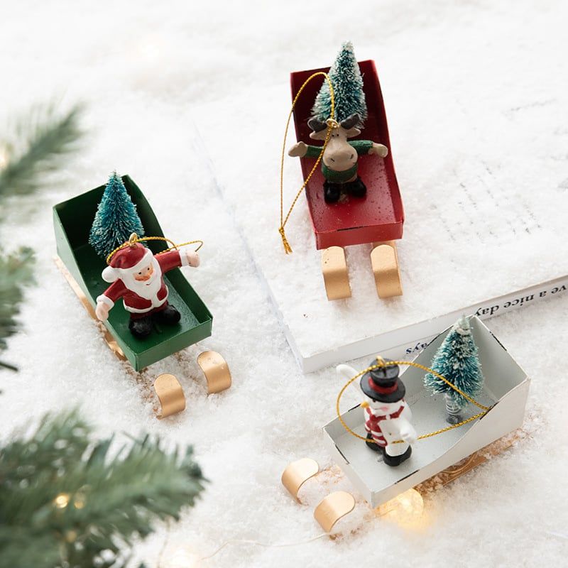 Treo Trang Trí Xmas Xe Trượt Tuyết
