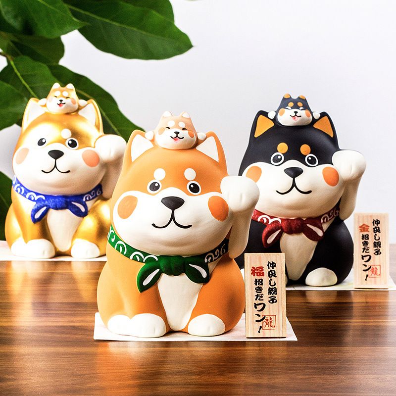 Tượng Thần Tài Cún Shiba