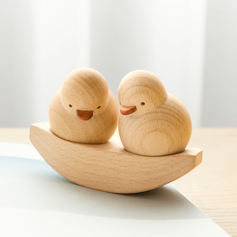 Tượng Gỗ Cặp Đôi Vịt