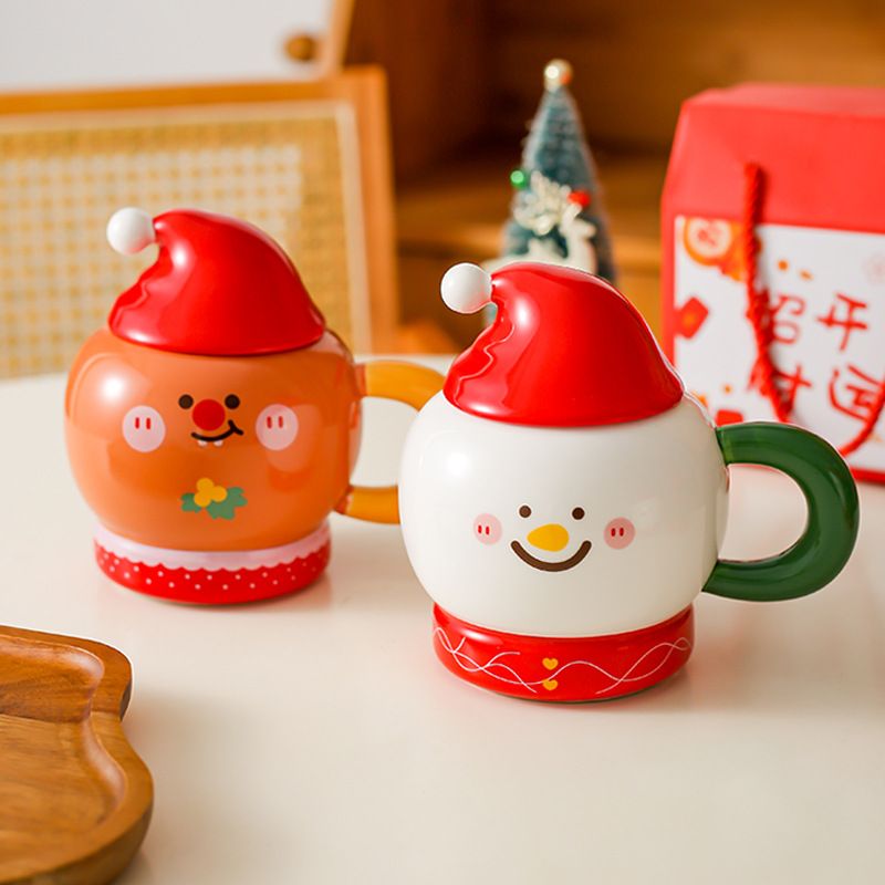 Cốc Người Tuyết Mũ Đỏ