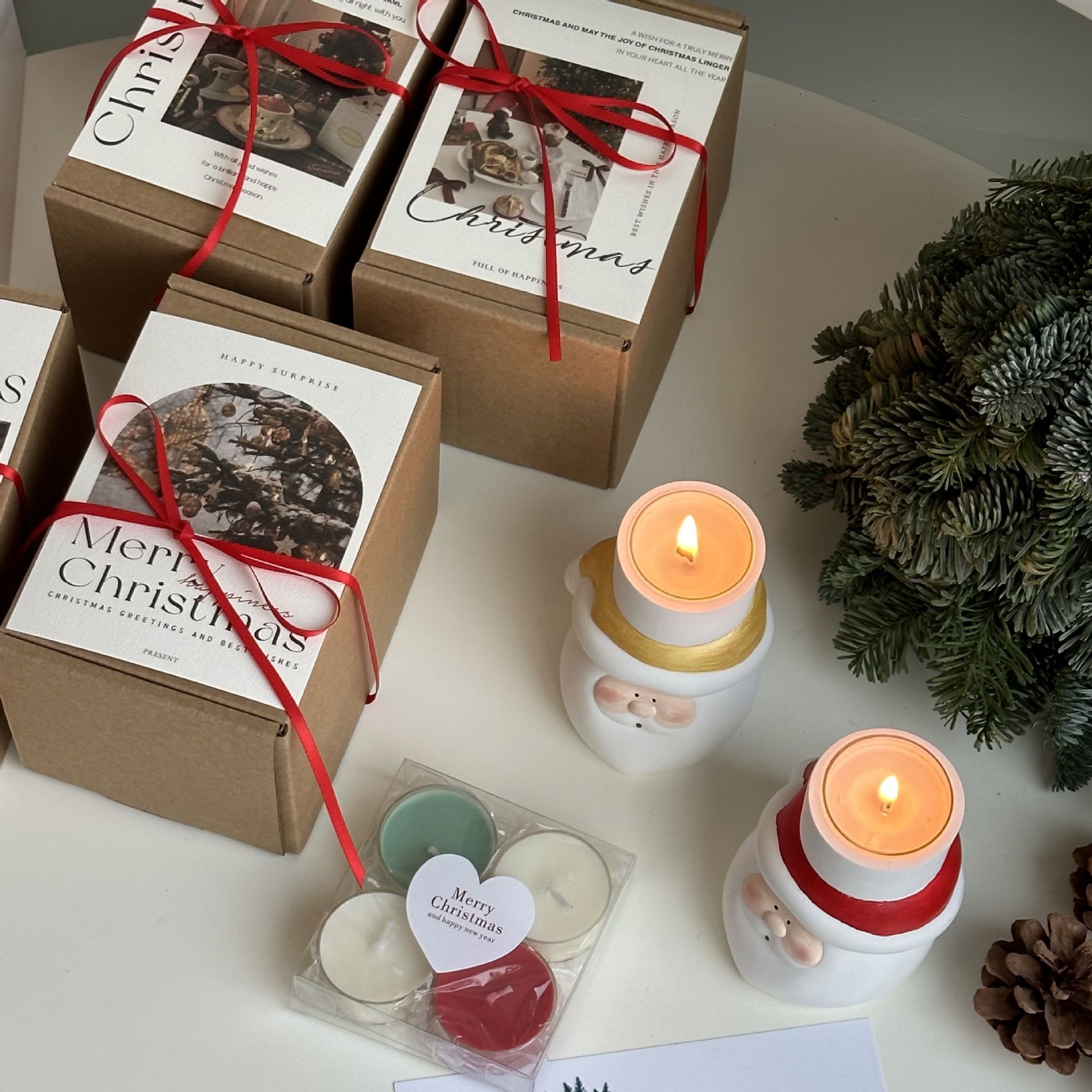 Đế Nến Santa Kèm Nến