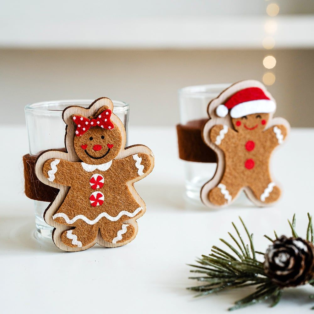 Cốc Nến Bánh Gừng Xmas