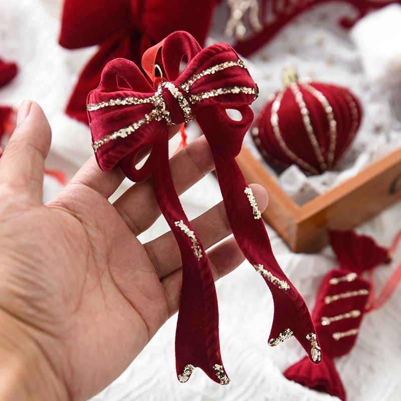 Treo Trang Trí X'mas Nhung Đỏ
