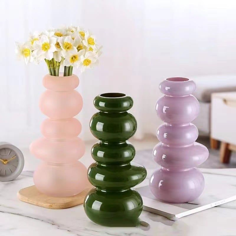 Bình Hoa Thủy Tinh Macaron