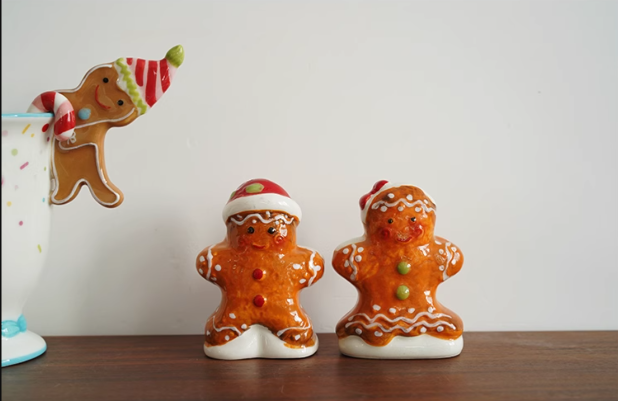 Bộ Hũ Gia Vị Bánh Gừng Vẽ Tay Vintage