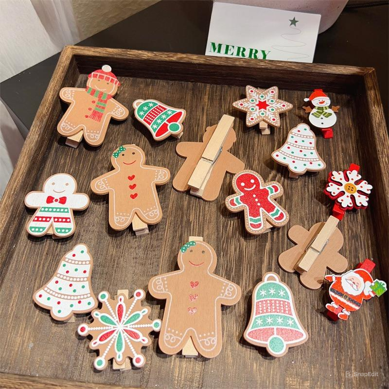 Set Kẹp Gỗ Gingerbread Man