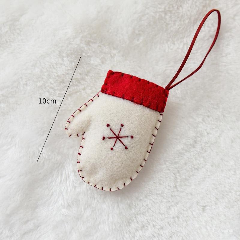 Treo Xmas Thêu Chỉ Trắng Đỏ