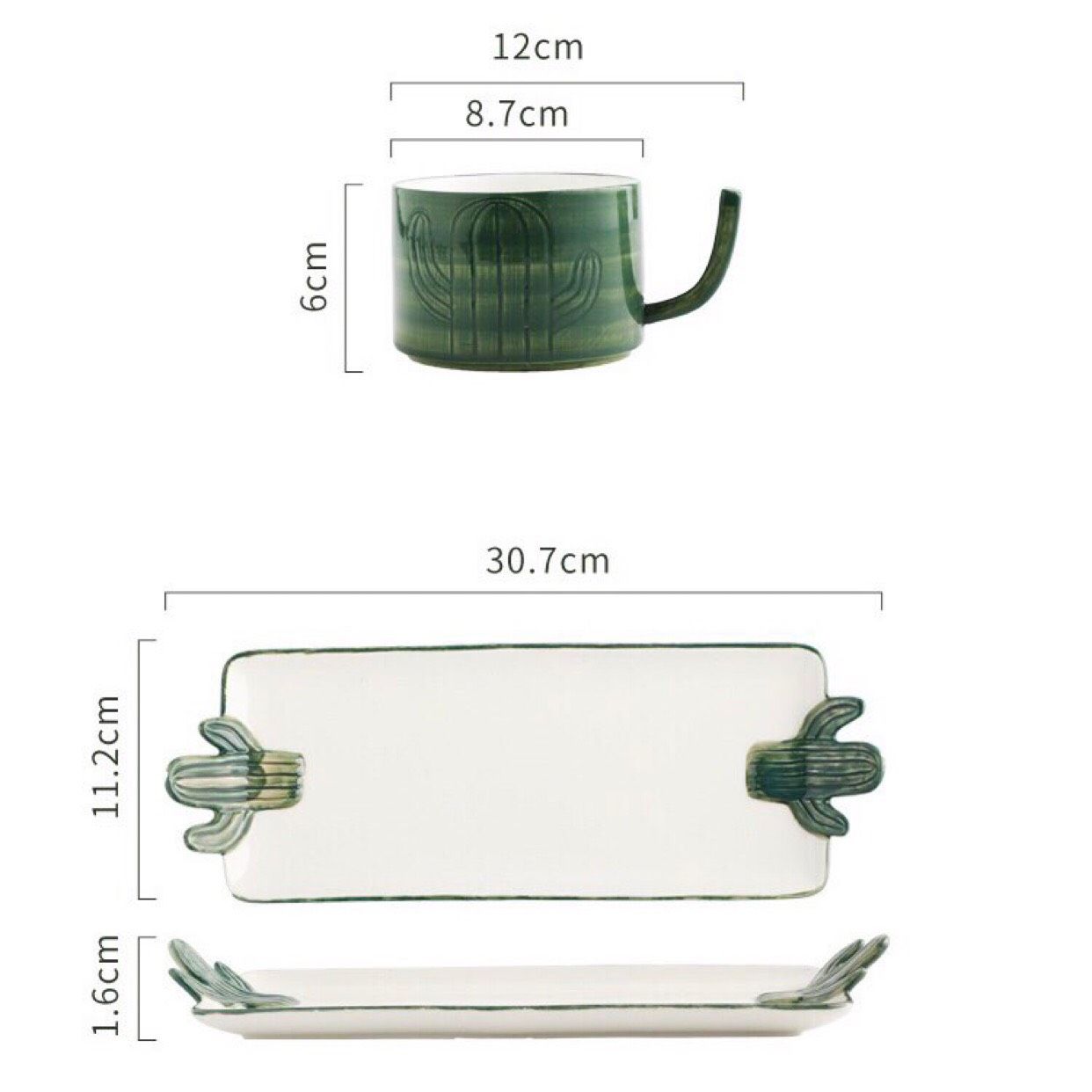 Set Xương Rồng (Cốc, Đĩa)