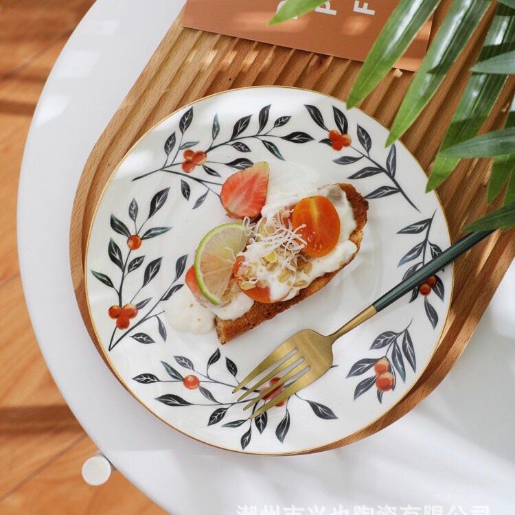 Đĩa Họa Tiết Lá