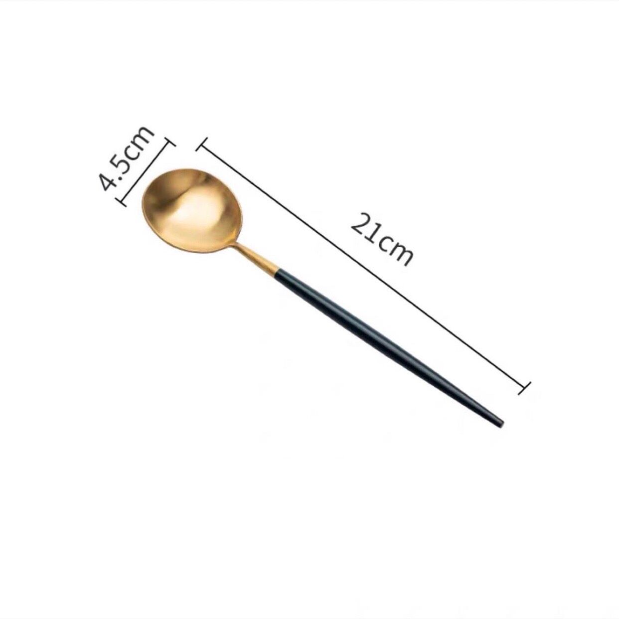 Set Thìa Dao Dĩa Gold Xanh Lá