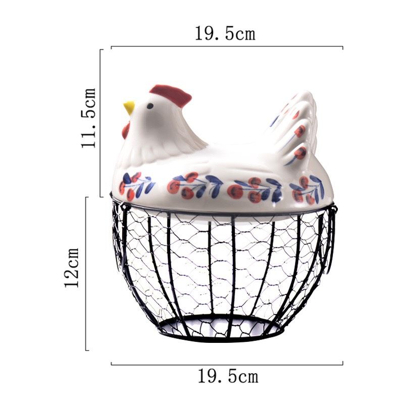 Giỏ Đựng Trứng Gà Sứ