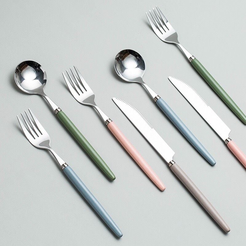 Thìa Dao Dĩa Inox Pastel