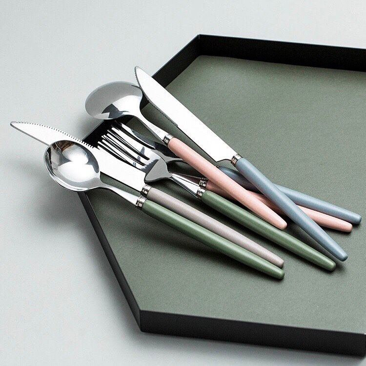 Thìa Dao Dĩa Inox Pastel