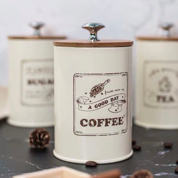 Set Hũ Thiếc Nắp Tre
