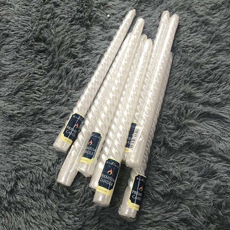 Nến Trắng Thân Xoắn