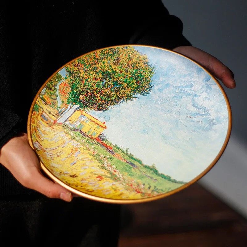 Đĩa Vangogh Decor (kèm chân)