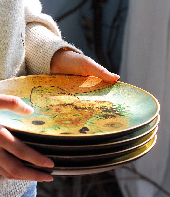 Đĩa Vangogh Decor (kèm chân)