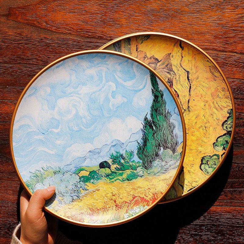 Đĩa Vangogh Decor (kèm chân)