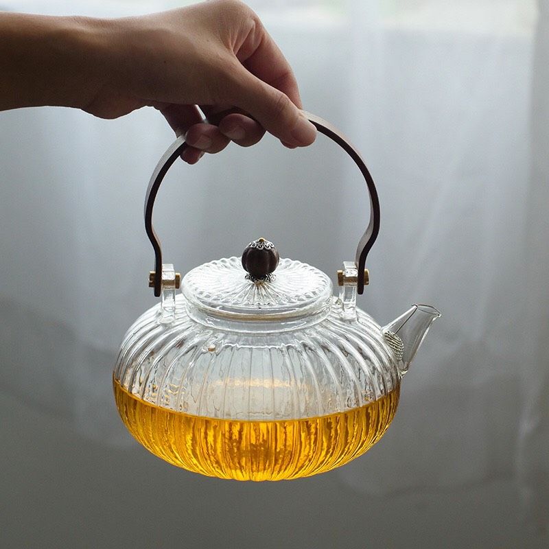 Bộ Ấm Thủy Tinh Lam Ngọc