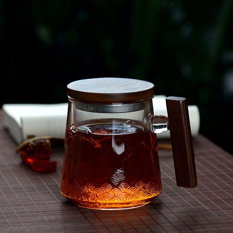 Ấm Trà Sơn Thủy Nắp Gỗ