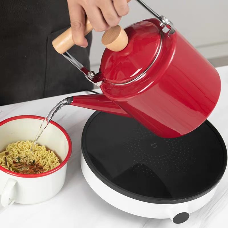 Ấm Tráng Men Đỏ 2,4L