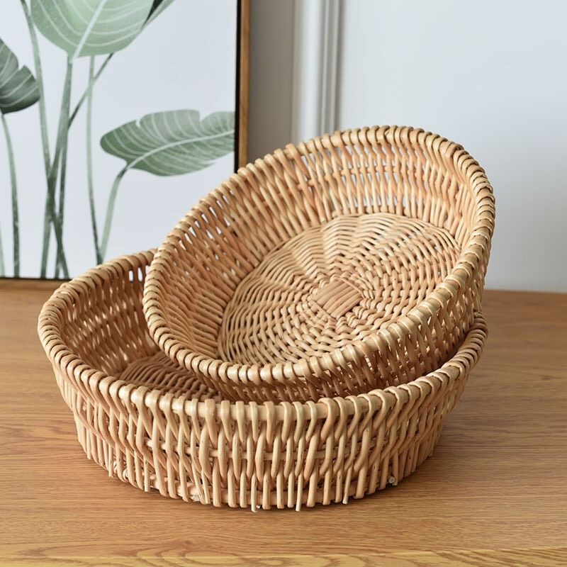 Giỏ Mây Tròn Sáng