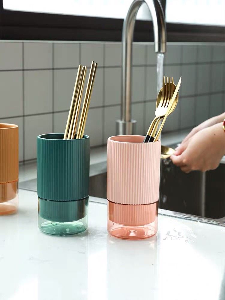 Ống Cắm Đũa Sọc Hồng