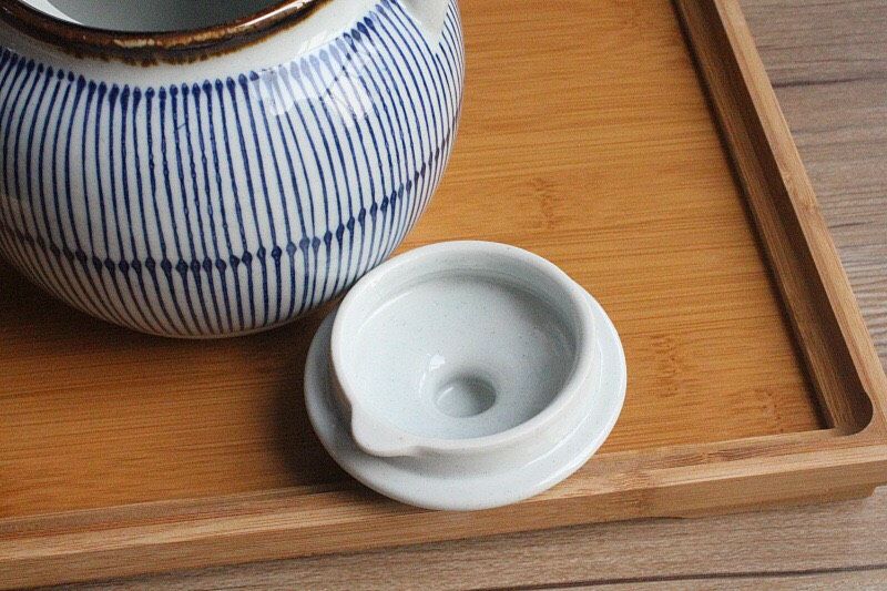 Bộ Ấm Xanh Sọc (Kèm Khay)