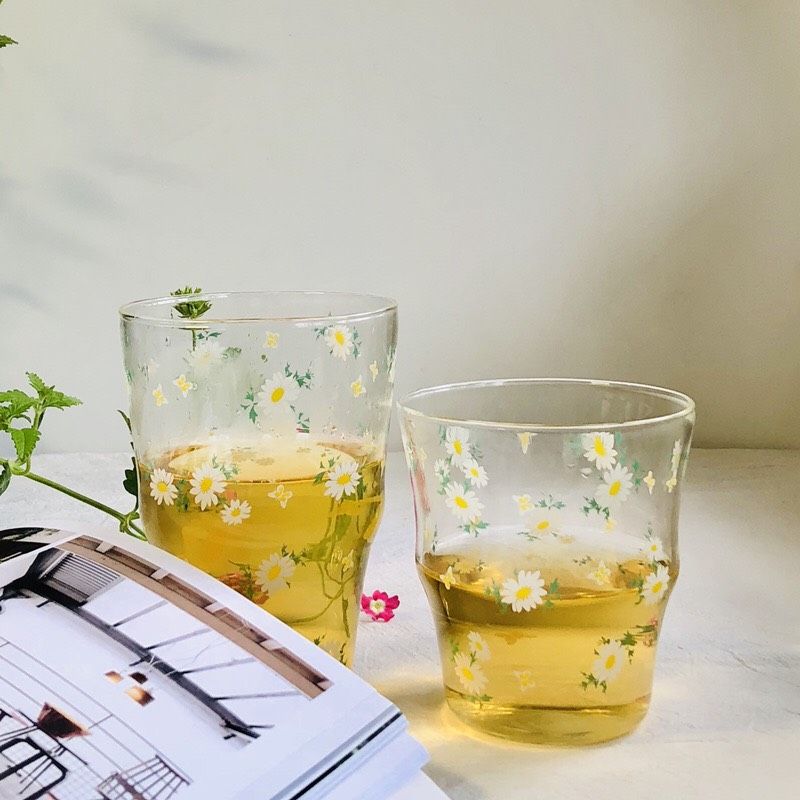Cốc Thủy Tinh Hoa Cúc
