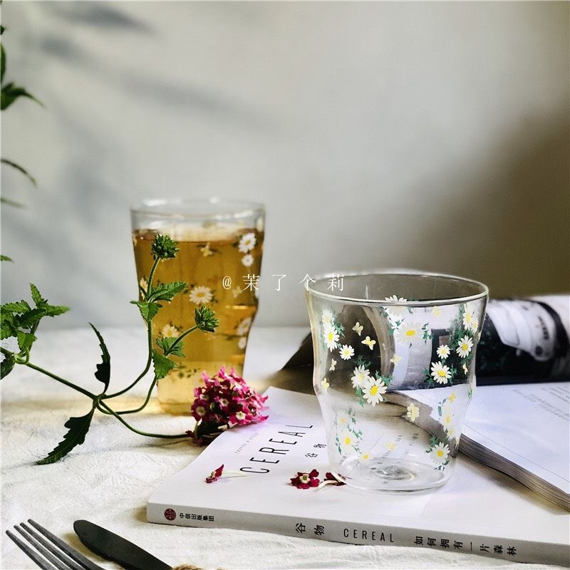 Cốc Thủy Tinh Hoa Cúc
