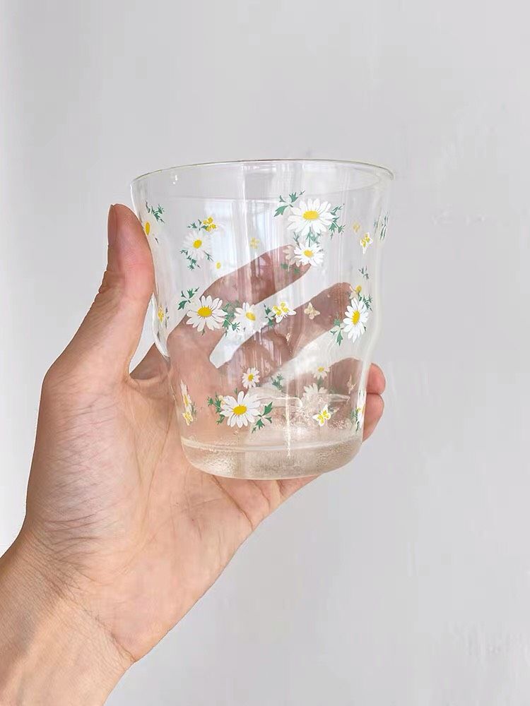 Cốc Thủy Tinh Hoa Cúc