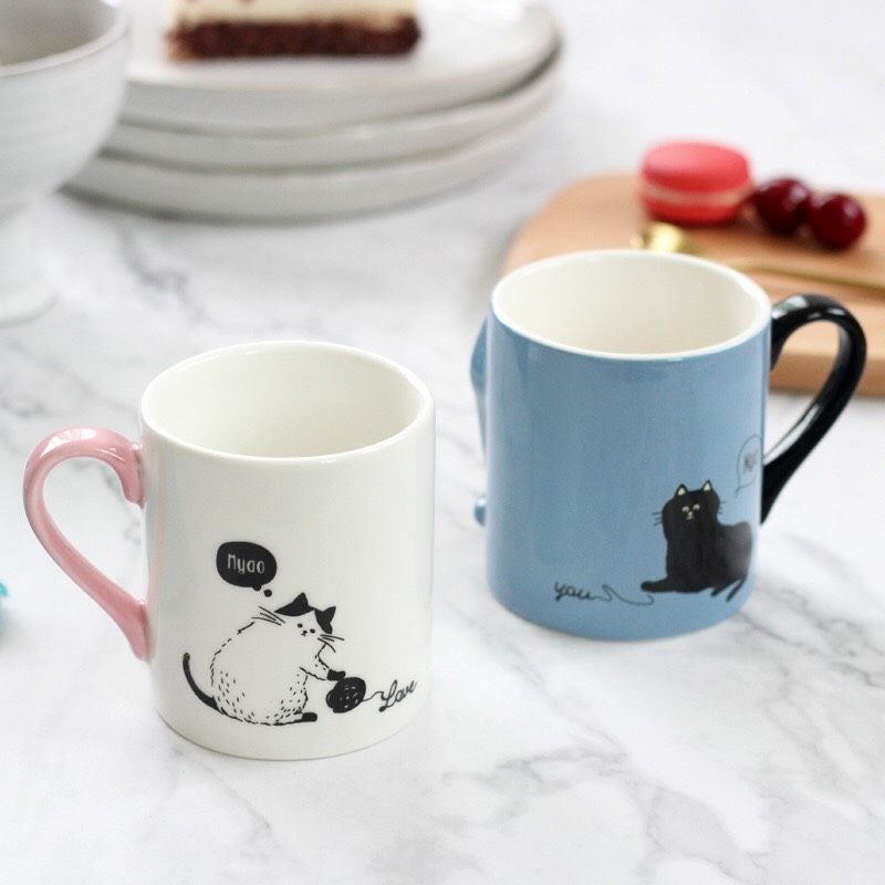 Set Cốc Mèo (Xanh, Trắng)