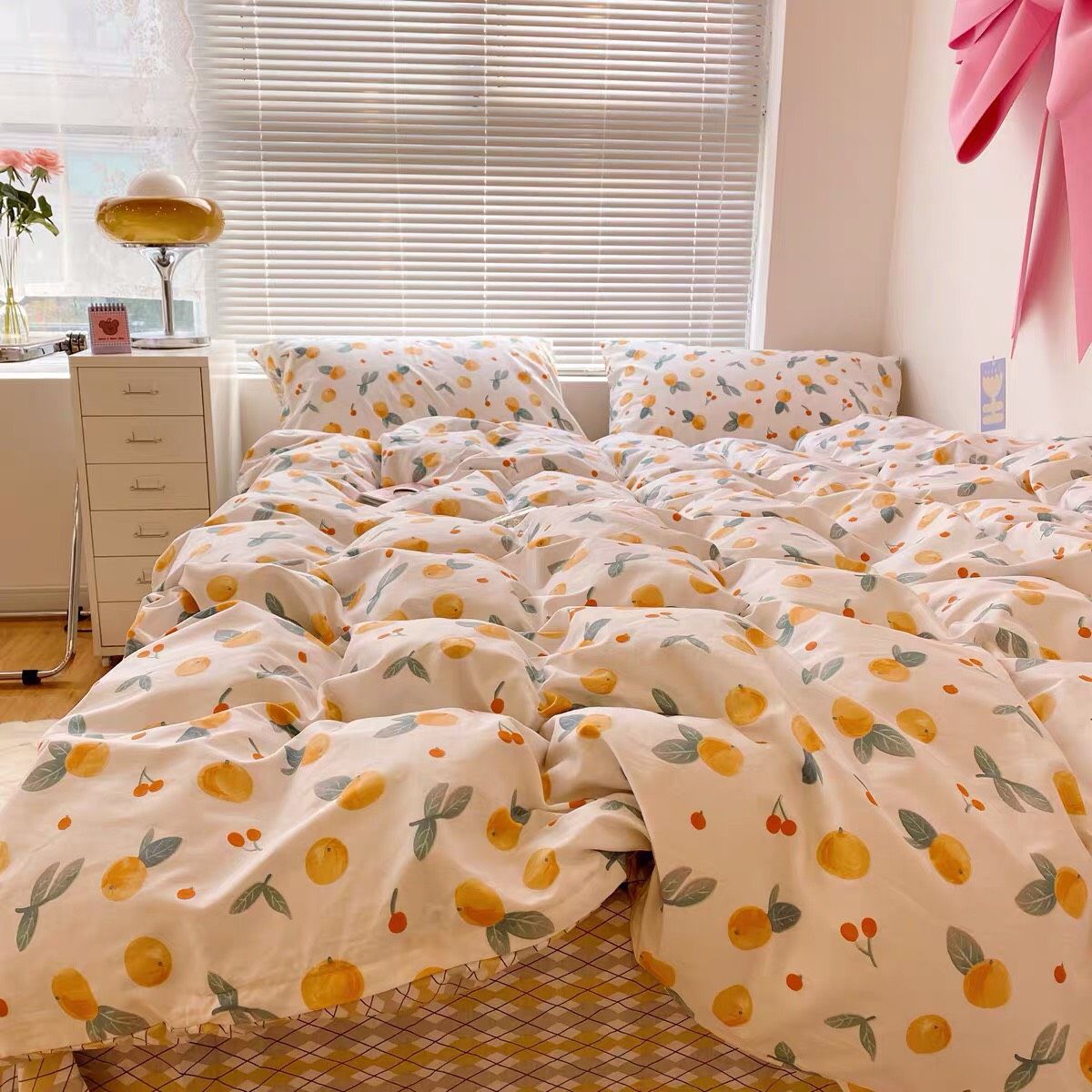Set Chăn Ga Gối Trái Cam