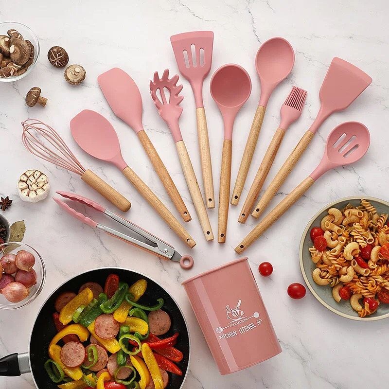 Set Làm Bếp Silicon (kèm ống cắm)