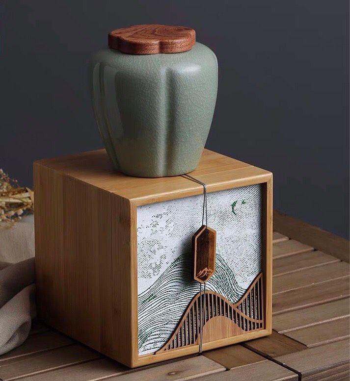 Hũ Trà Hộp Gỗ Miki