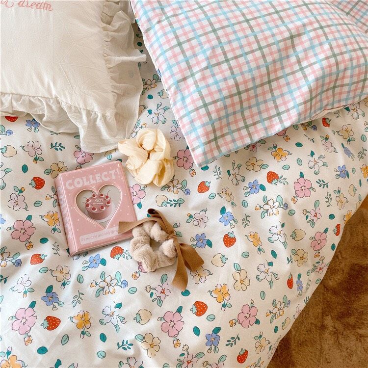 Set Chăn Ga Gối Hoa Dâu